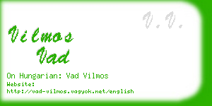 vilmos vad business card